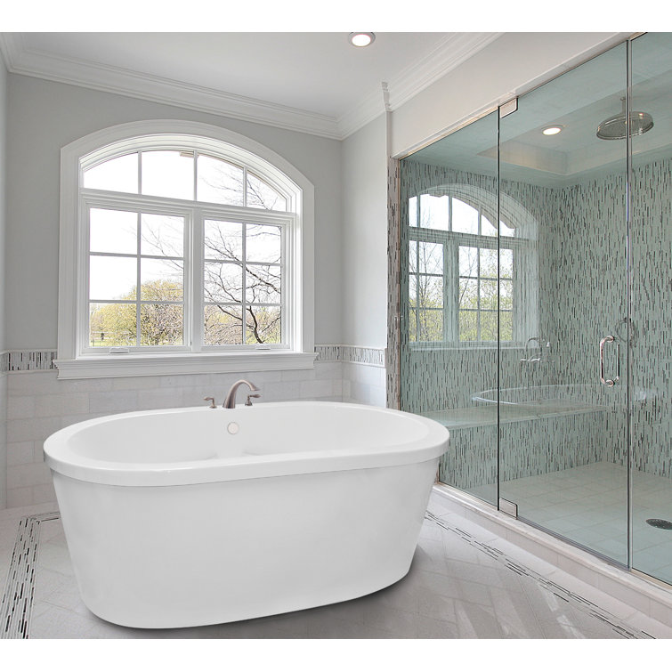 Hydro Massage Products Rosabella 72" x 42" Freestanding Soaking Bathtub